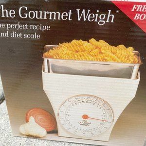 vintage metrokane the gourmet weigh food scale kitchen recipe new